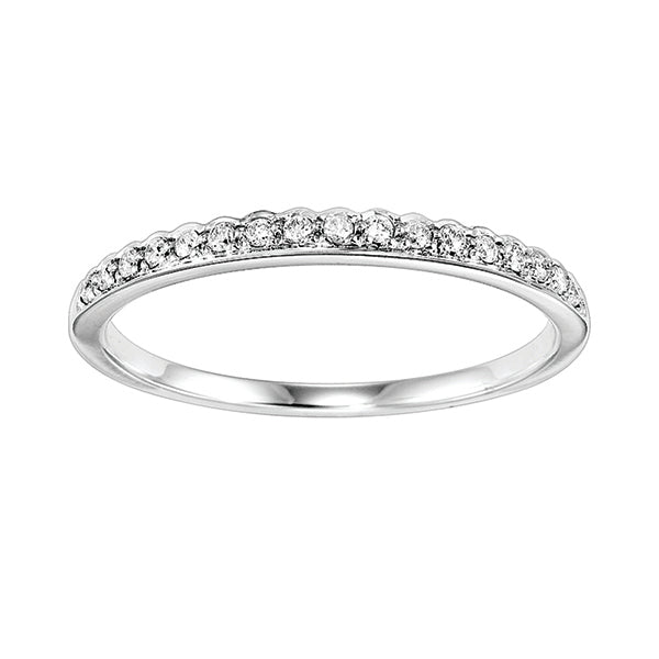 10K White Gold Mixable Ring (0.10 CTW)