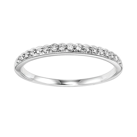 10K White Gold Mixable Ring (0.10 CTW)