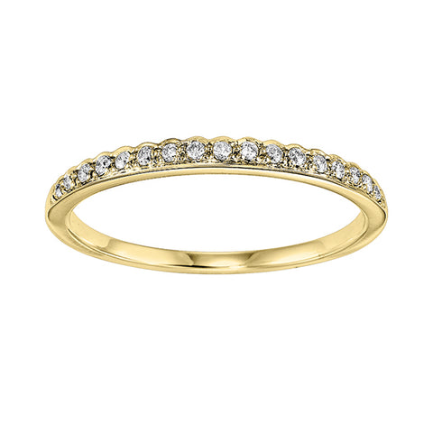 10K Yellow Gold Mixable Ring (0.10 CTW)