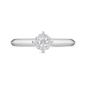 IDC Signature Collection: White Gold Round Engagement Rings (0.16 ctw)