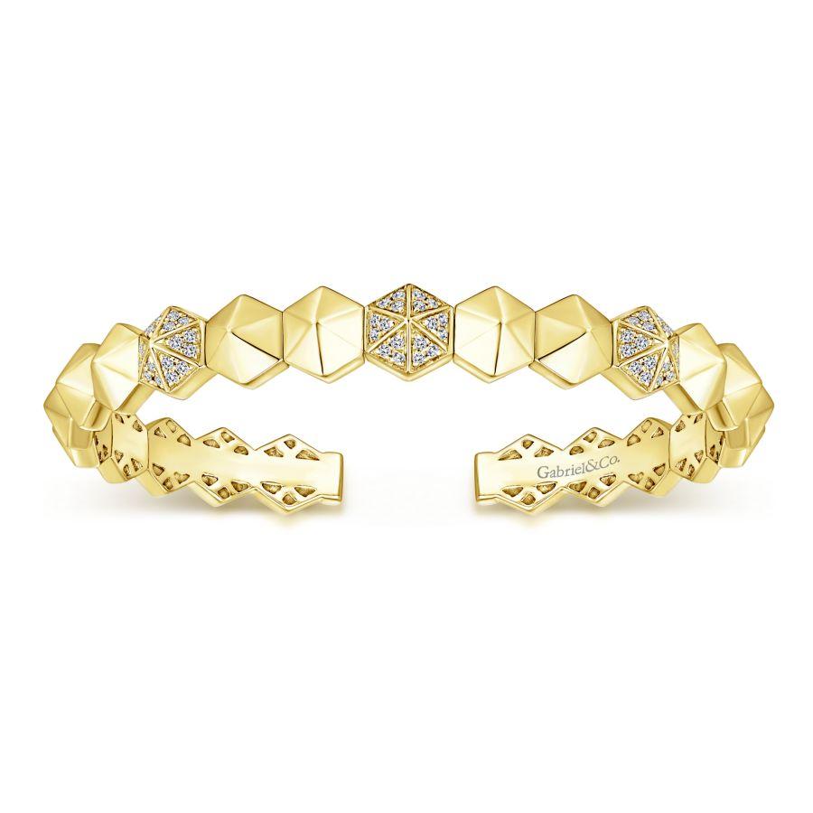 Gabriel & Co. 14 Karat Yellow Gold Crescent Moon Open Cuff B | Saxons Fine  Jewelers | Bend, OR