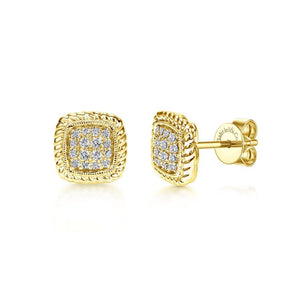 Gabriel & Co. Hampton Yellow Gold Earrings (0.18 CTW)