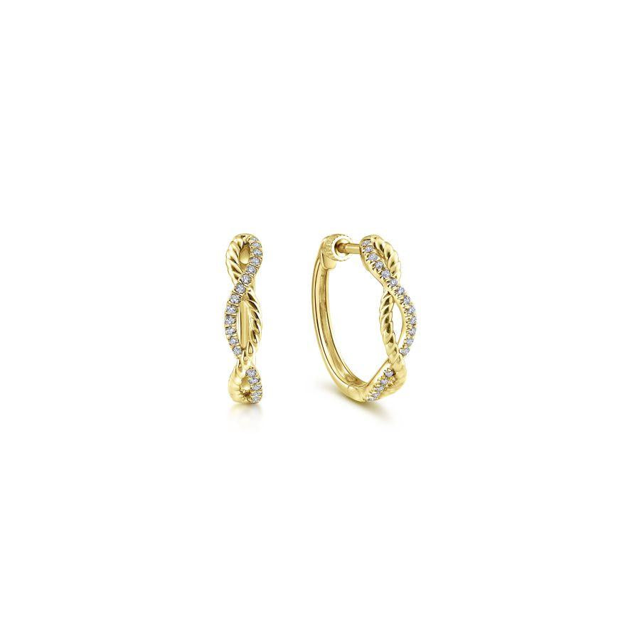 Gabriel & Co. Hampton Yellow Gold Earrings (0.11 CTW)