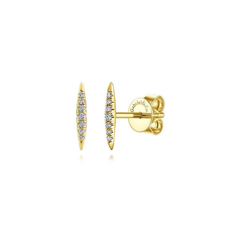 Gabriel & Co. Kaslique Yellow Gold Earrings (0.07 CTW)