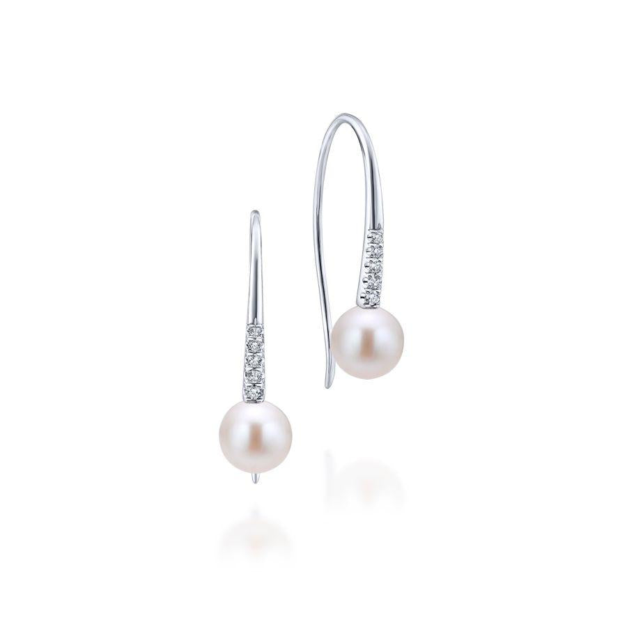 Diamond + Pearl Drop Earrings – Ring Concierge