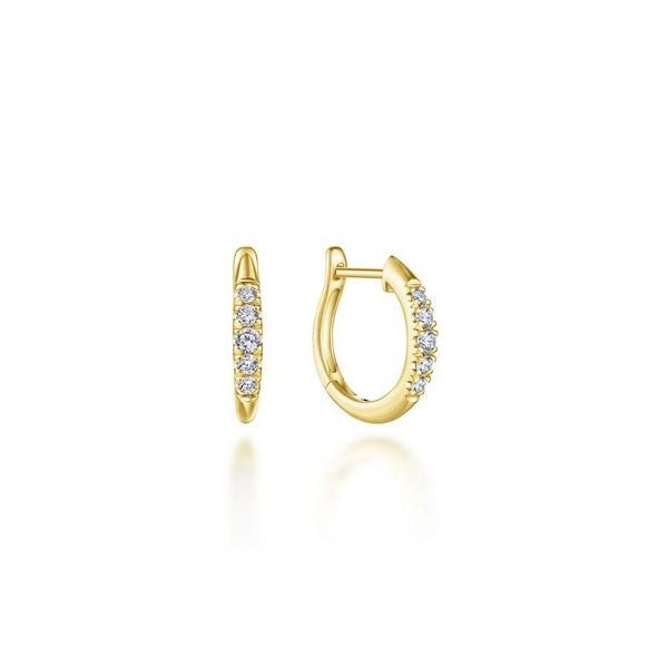 Gabriel & Co. Lusso Yellow Gold Earrings (0.22 CTW)