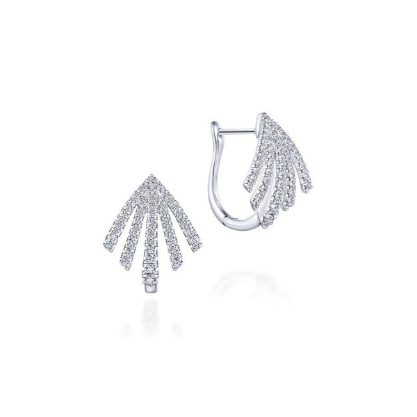 Gabriel & Co. Art Moderne White Gold Earrings (0.78 CTW)