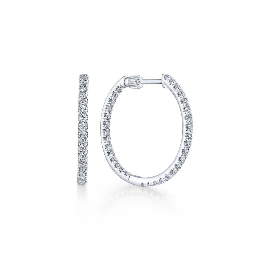 Gabriel & Co. Contemporary White Gold Earrings (0.99 CTW)