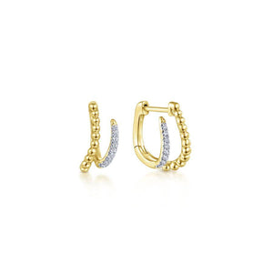 Gabriel & Co. Bujukan Yellow Gold Earrings (0.1 CTW)