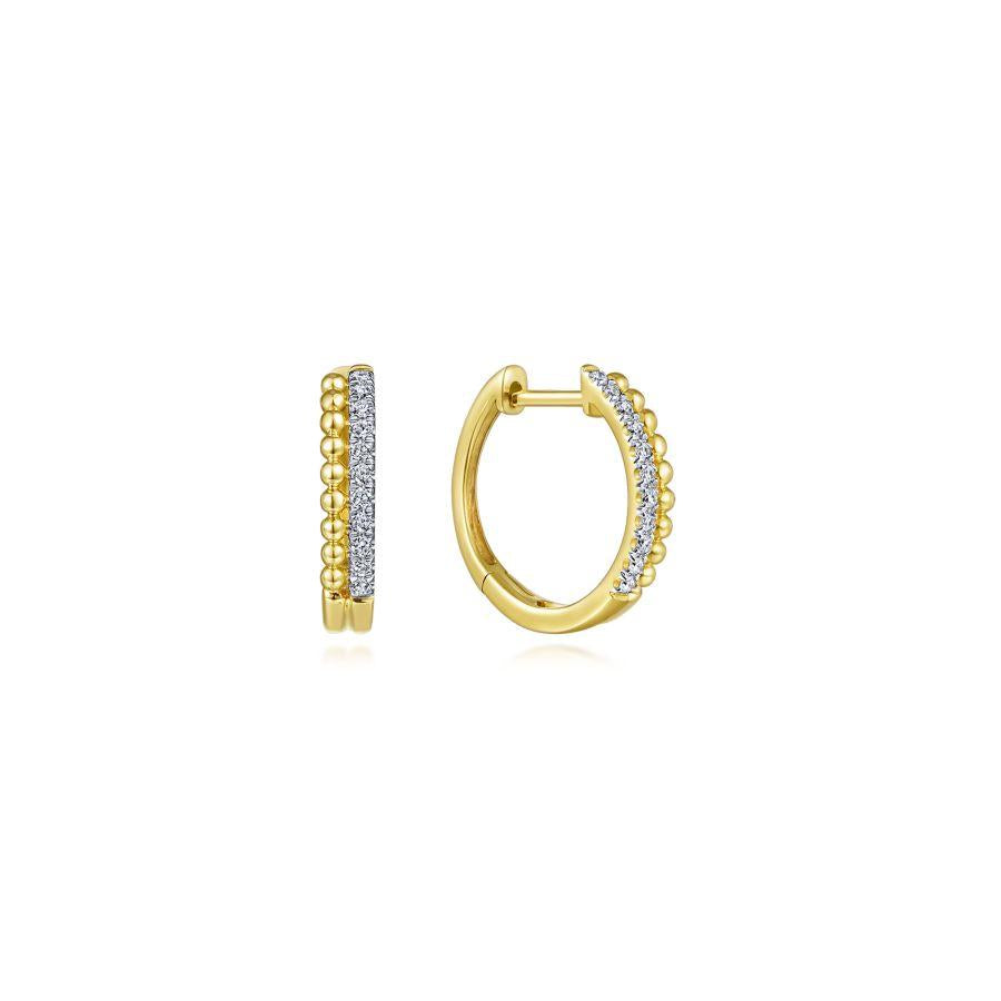 Gabriel & Co. Bujukan Yellow Gold Earrings (0.11 CTW)