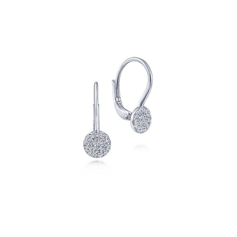 Gabriel & Co. Lusso White Gold Earrings (0.14 CTW)