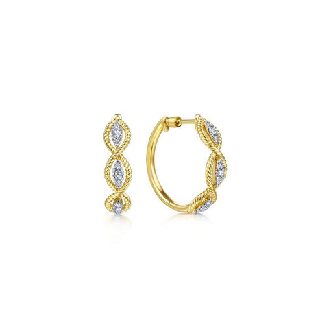 Gabriel & Co. Hampton Yellow Gold Earrings (0.36 CTW)