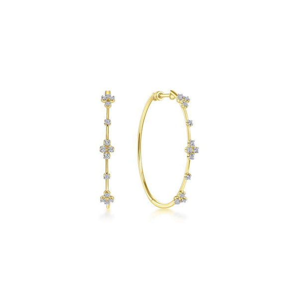 Gabriel & Co. Contemporary Yellow Gold Earrings (0.5 CTW)