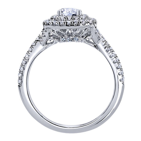 Gabriel Bridal Collection White Gold Double Halo Engagement Ring (0.5 ctw)