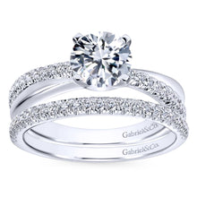 Load image into Gallery viewer, Gabriel Contemporary Collection White Gold Twisted Engagement Ring (0.19 CTW)