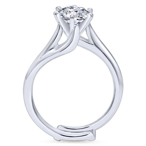 Gabriel Bridal Collection White Gold Bypass Engagement Ring