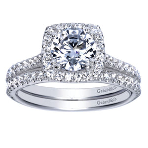 Gabriel Bridal Collection White Gold Halo Engagement Ring (0.25 ctw)