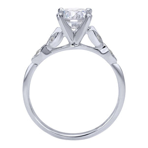 Gabriel Bridal Collection White Gold Straight Engagement Ring (0.08 ctw)