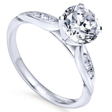 Load image into Gallery viewer, Gabriel Bridal Collection White Gold Straight Engagement Ring (0.1 ctw)