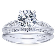 Load image into Gallery viewer, Gabriel Bridal Collection White Gold Straight Engagement Ring (0.1 ctw)