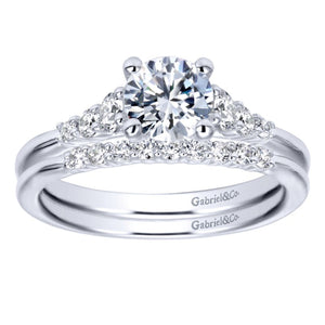 Gabriel Bridal Collection White Gold Straight Engagement Ring (0.25 ctw)