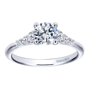 Gabriel Bridal Collection White Gold Straight Engagement Ring (0.25 ctw)