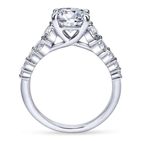 Gabriel Bridal Collection White Gold Straight Engagement Ring (0.75 ctw)