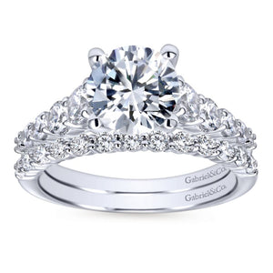 Gabriel Bridal Collection White Gold Straight Engagement Ring (0.75 ctw)