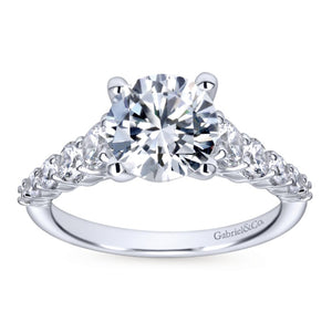 Gabriel Bridal Collection White Gold Straight Engagement Ring (0.75 ctw)