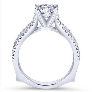 Gabriel Bridal Collection White Gold Straight Engagement Ring (0.53 ctw)