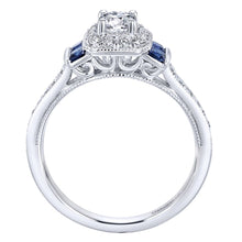 Load image into Gallery viewer, Gabriel Bridal Collection White Gold Halo Engagement Ring (0.32 ctw)