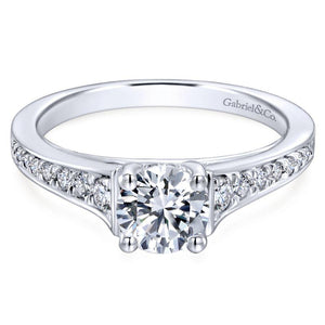 Gabriel Contemporary Collection White Gold Straight Engagement Ring (0.27 CTW)