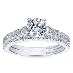 Gabriel Contemporary Collection White Gold Straight Engagement Ring (0.28 CTW)
