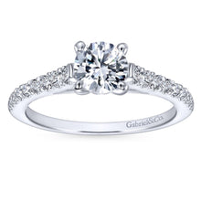 Load image into Gallery viewer, Gabriel Contemporary Collection White Gold Straight Engagement Ring (0.28 CTW)