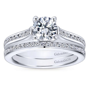 Gabriel Bridal Collection White Gold Diamond Straight Channel Engagement Ring (0.25 ctw)