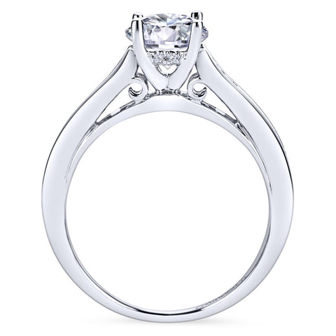 Gabriel Bridal Collection White Gold Diamond Straight Channel Set Engagement Ring (0.29 ctw)