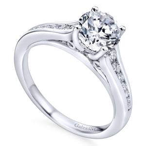 Gabriel Bridal Collection White Gold Diamond Straight Channel Set Engagement Ring (0.29 ctw)