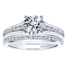 Load image into Gallery viewer, Gabriel Bridal Collection White Gold Diamond Straight Channel Set Engagement Ring (0.29 ctw)