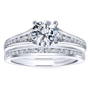 Gabriel Bridal Collection White Gold Diamond Straight Channel Set Engagement Ring (0.29 ctw)