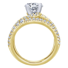 Load image into Gallery viewer, Gabriel Bridal Collection Yellow Gold Split Shank Engagement Ring (0.68 ctw)