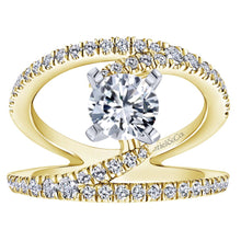 Load image into Gallery viewer, Gabriel Bridal Collection Yellow Gold Split Shank Engagement Ring (0.68 ctw)
