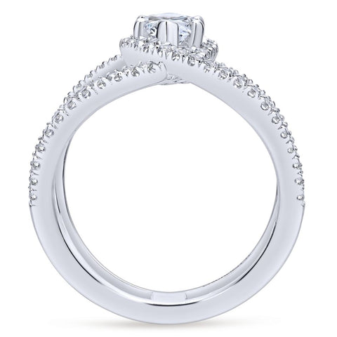 Gabriel Bridal Collection White Gold Halo Engagement Ring (0.5 ctw)