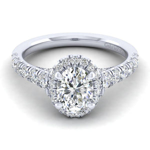 Gabriel Entwined Collection White Gold Halo Engagement Ring (0.8 CTW)