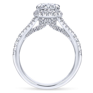 Gabriel Bridal Collection White Gold Halo Engagement Ring (0.4946 ctw)