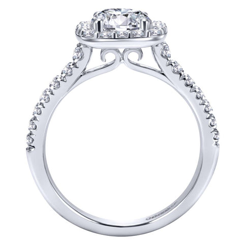 Gabriel Bridal Collection White Gold Halo Engagement Ring (0.42 ctw)