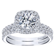 Load image into Gallery viewer, Gabriel Bridal Collection White Gold Halo Engagement Ring (0.42 ctw)