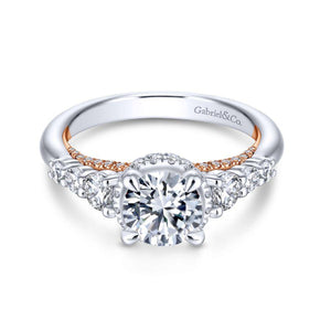 Gabriel Crown Collection White Gold Straight Engagement Ring (0.88 CTW)