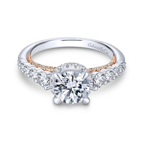 Gabriel Crown Collection White Gold Straight Engagement Ring (0.9 CTW)