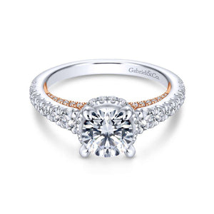 Gabriel Crown Collection White Gold Straight Engagement Ring (0.83 CTW)