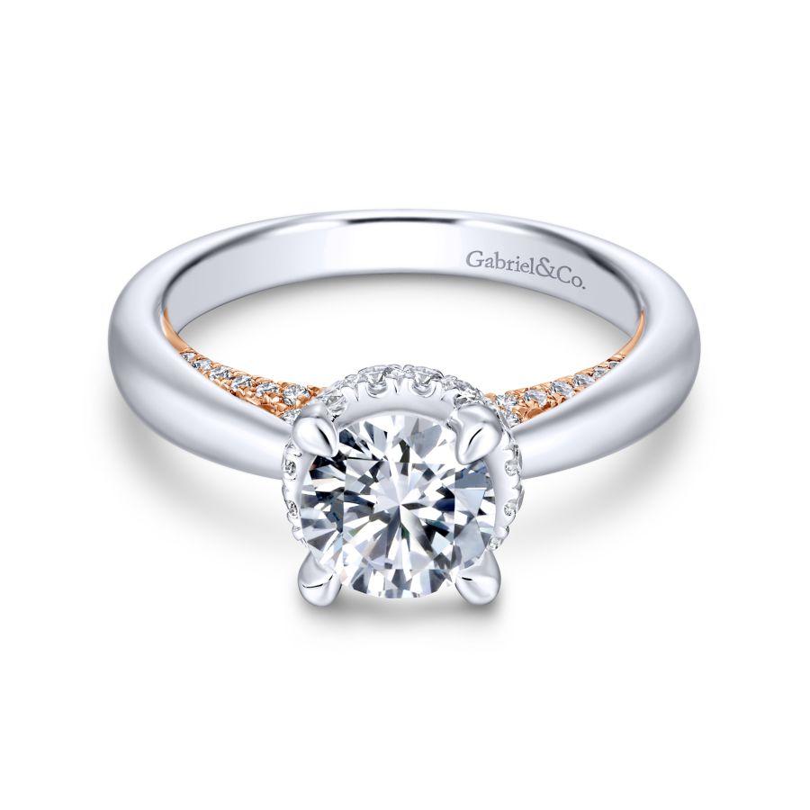 Gabriel Crown Collection White Gold Straight Engagement Ring (0.41 CTW)